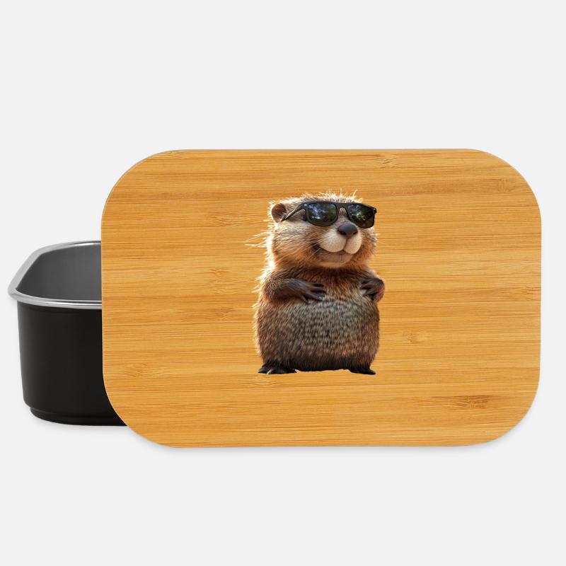 Biber Motiv Biberflüsterer Nagetiere Süßer Biber - Lunch Box - Schwarz