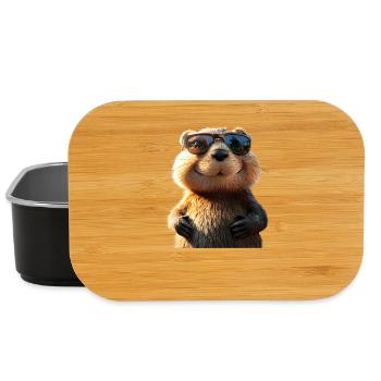 Biber Motiv Biberflüsterer Nagetiere Süßer Biber - Lunch Box - Schwarz - Vorne