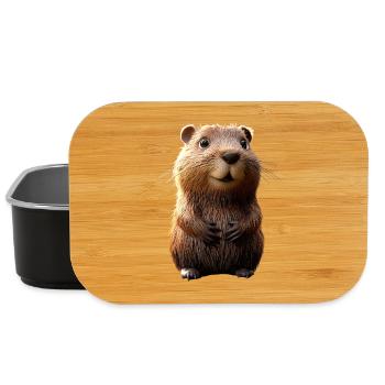 Biber Motiv Biberflüsterer Nagetiere Süßer Biber - Lunch Box - Schwarz - Vorne
