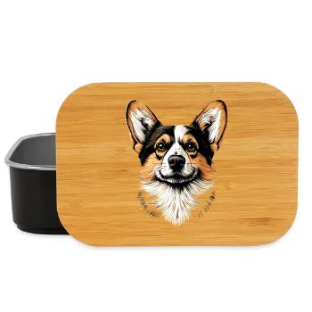 Corgi Welsh Corgi Cardigan Hund Süß Waliser Corgis - Lunch Box - Schwarz - Vorne