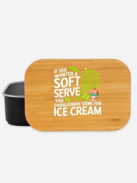 Soft Serve vs Eiscreme Cartoon-Zitat - Lunch Box - Schwarz