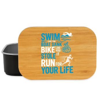Triathlon-Anzug - Triathlet im Training - Lunch Box - Schwarz - Vorne