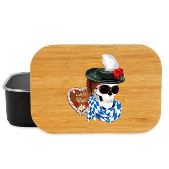Weiblicher Skull mit Hut und Gretelfrisur - Lunch Box - Schwarz - Vorne