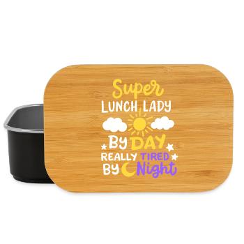 Mittagessen Dame Schule Cafeteria Arbeiter - Lunch Box - Schwarz - Vorne
