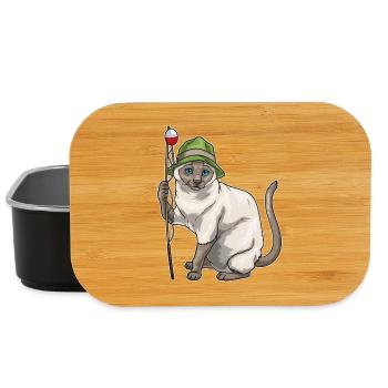 Pêche à la canne à pêche du pêcheur siamois Cat Angler - Boîte à goûter - noir - Devant