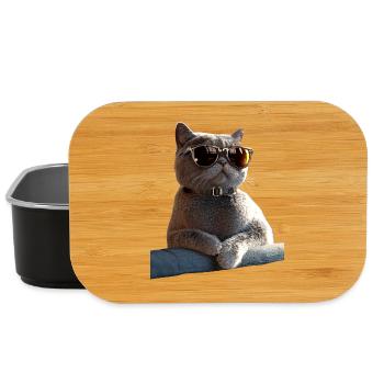 British Shorthair Cat BKH Cat Mom Cute Cats - Lunch Box - black - Front