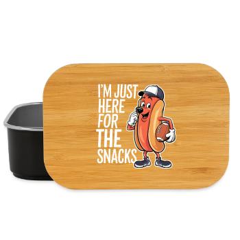 Football - Lustig I'm just here for the snacks - Lunch Box - black - Front