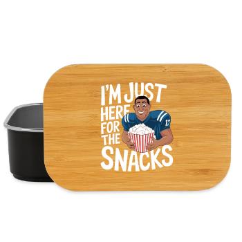 Football - Lustig I'm just here for the snacks - Lunch Box - black - Front