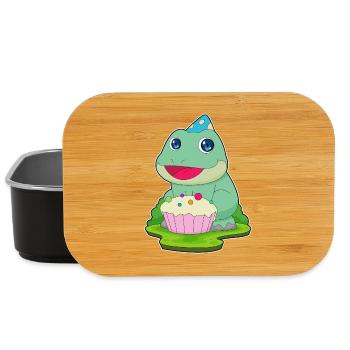 Frog Birthday Cupcake - Lunch Box - black - Front