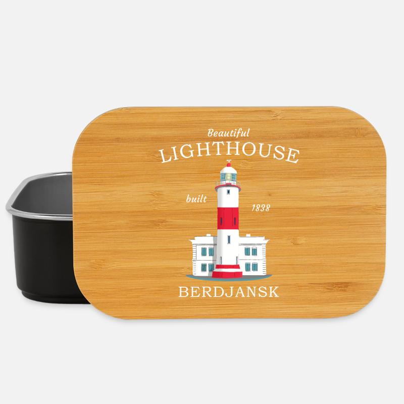 Berdjansk, Asowsches Meer, Leuchtturm Ukraine - Lunch Box - Schwarz