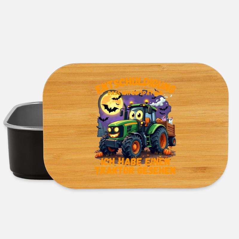 Entschuldigung dass ich zu spät bin Kinder Traktor - Lunch Box - Schwarz