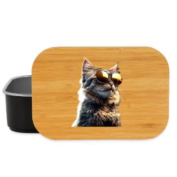 Maine Coon Katze Katzenmama Cat Maine-Coon Katzen - Lunch Box - Schwarz - Vorne