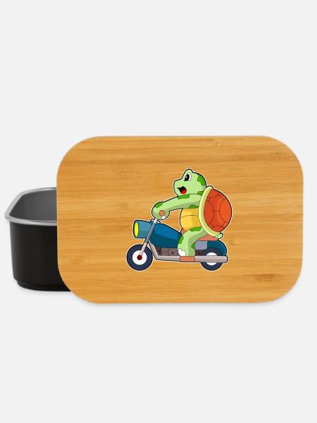 Moto tortue - Boîte à goûter - noir