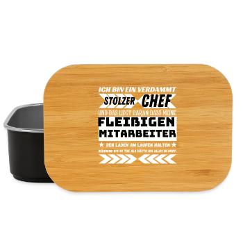 EIN VERDAMMT STOLZER CHEF FLEIßIGE MITARBEITER - Lunch Box - Schwarz - Vorne