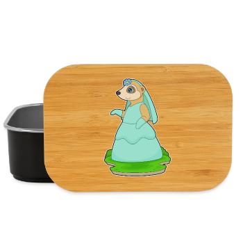 Meerkat Bridal Veil Wedding - Lunch Box - black - Front