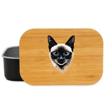 Siamkatze Siam Katze Siamese Cat Siamesen Katzen - Lunch Box - Schwarz - Vorne