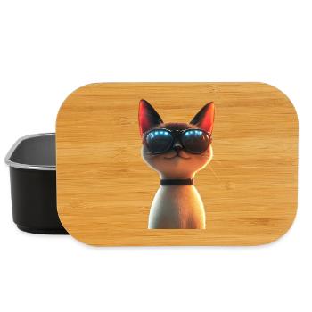 Siamkatze Siam Katze Siamese Cat Siamesen Katzen - Lunch Box - Schwarz - Vorne