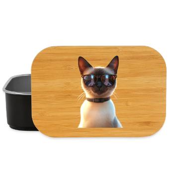 Siamkatze Siam Katze Siamese Cat Siamesen Katzen - Lunch Box - Schwarz - Vorne