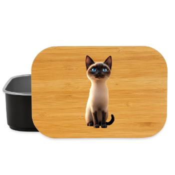Siamkatze Siam Katze Siamese Cat Siamesen Katzen - Lunch Box - Schwarz - Vorne