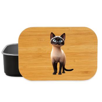 Siamkatze Siam Katze Siamese Cat Siamesen Katzen - Lunch Box - Schwarz - Vorne