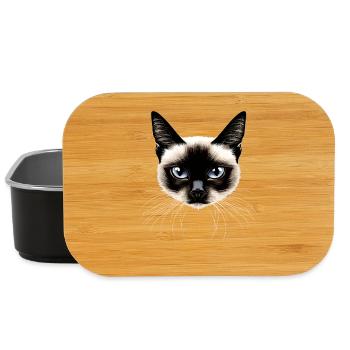 Siamkatze Siam Katze Siamese Cat Siamesen Katzen - Lunch Box - Schwarz - Vorne