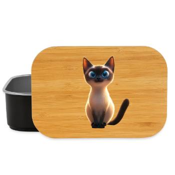 Siamkatze Siam Katze Siamese Cat Siamesen Katzen - Lunch Box - Schwarz - Vorne