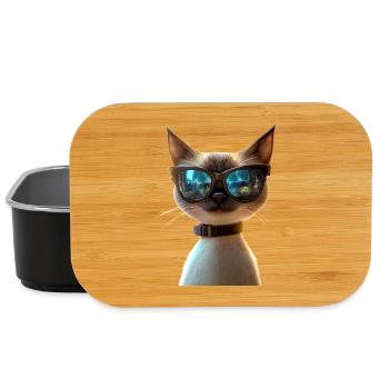 Siamkatze Siam Katze Siamese Cat Siamesen Katzen - Lunch Box - Schwarz - Vorne