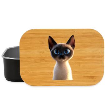 Siamkatze Siam Katze Siamese Cat Siamesen Katzen - Lunch Box - Schwarz - Vorne