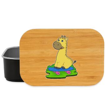 Giraffe Skater Skateboard - Lunch Box - black - Front