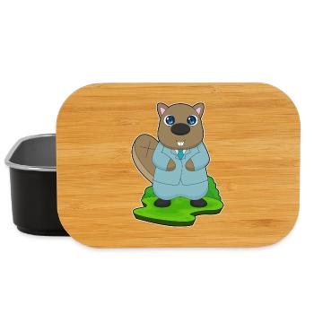 Beaver Groom Suit Wedding - Lunch Box - black - Front