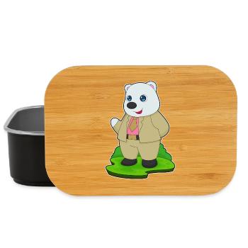 Eisbär Bräutigam Anzug Hochzeit - Lunch Box - Schwarz - Vorne
