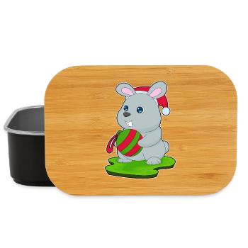 Bunny Christmas Christmas Ball - Lunch Box - black - Front
