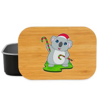 Canne de Noël Koala - Boîte à goûter - noir - Devant