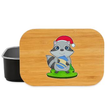 Raccoon Christmas Christmas Ball - Lunch Box - black - Front