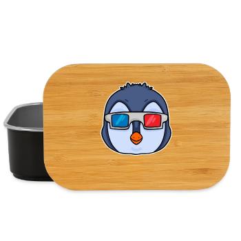 Pinguin 3D Brille Kino - Lunch Box - Schwarz - Vorne