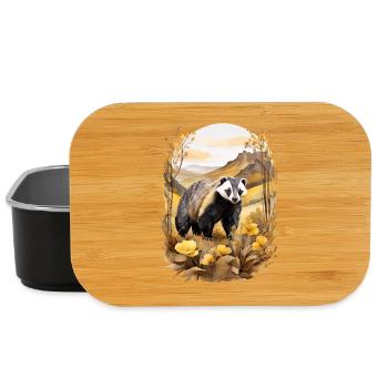 Badger in the mountains - Lunch Box - black - Front