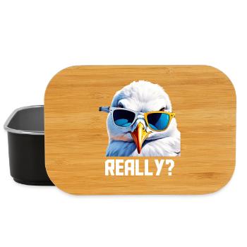 Really - Möwe mit Sonnebrille - Lunch Box - Schwarz - Vorne