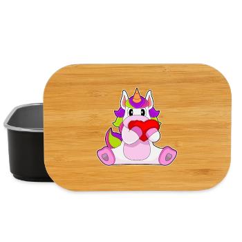 Unicorn Heart - Lunch Box - black - Front