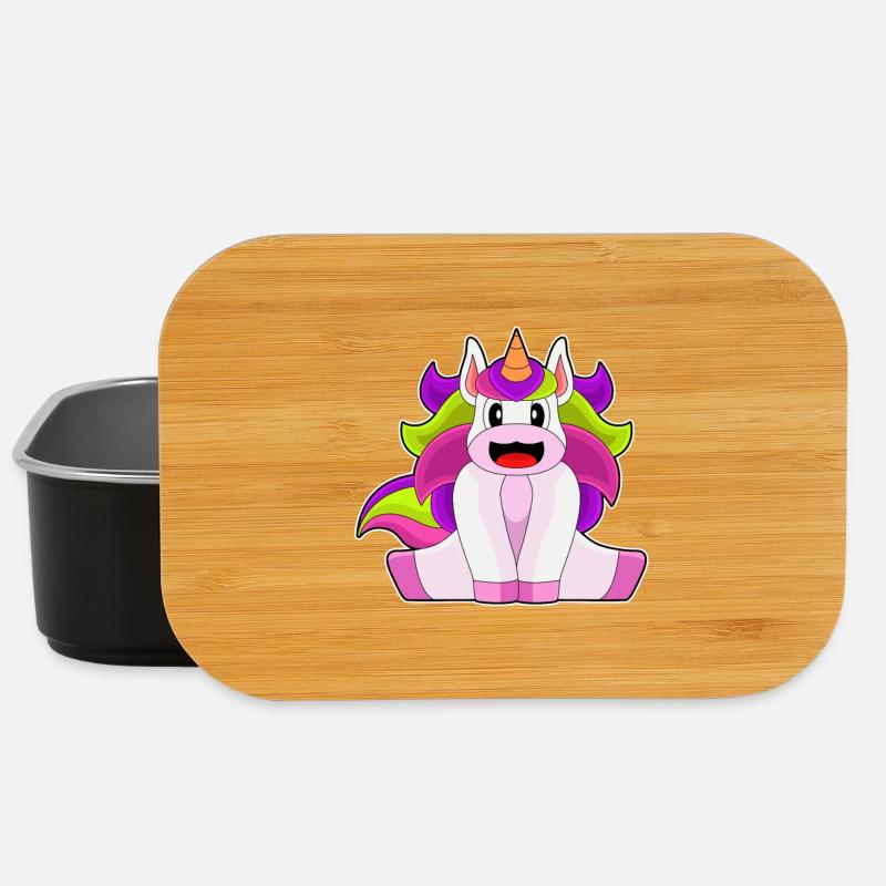 Licorne à poils longs - Boîte à goûter - noir