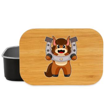 Pferd Hufeisen - Lunch Box - Schwarz - Vorne