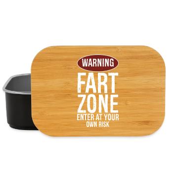 Achtung Furzzone Betreten auf eigene Gefahr - Lunch Box - Schwarz - Vorne