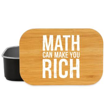 Mathematik kann reich machen - Lunch Box - Schwarz - Vorne