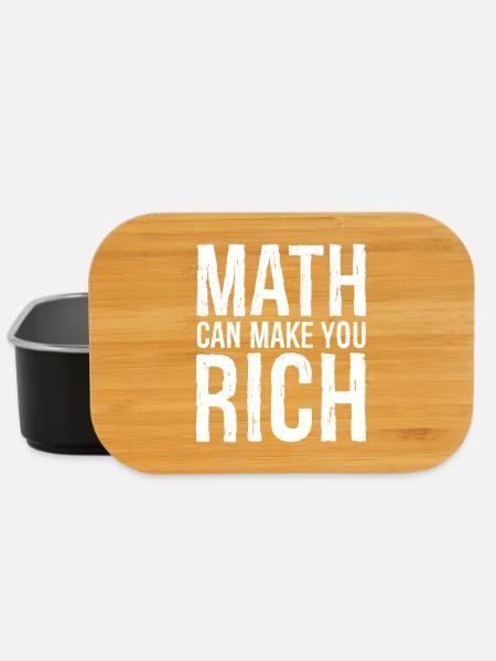 math can make you rich - Boîte à goûter - noir