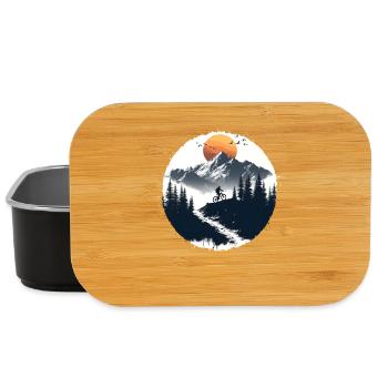 Fahrradfahrer Illustration - Lunch Box - Schwarz - Vorne