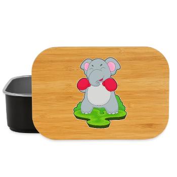 Elephant Boxer Boxing Gloves Boxing - Lunch Box - black - Front