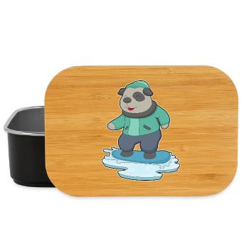 Snowboard chien snowboardeur - Boîte à goûter - noir - Devant