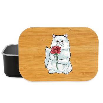 Persian Cat Rose - Lunch Box - black - Front