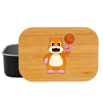 Hamster Basketteur Joueur Basketball - Boîte à goûter - noir - Devant