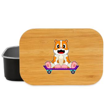 Hamster Skater Skateboard - Boîte à goûter - noir - Devant