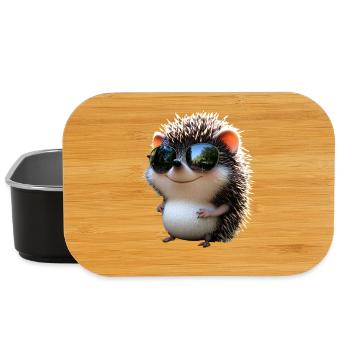 Igel Weißbauchigel Stacheligel Liebe Süßer Igel - Lunch Box - Schwarz - Vorne